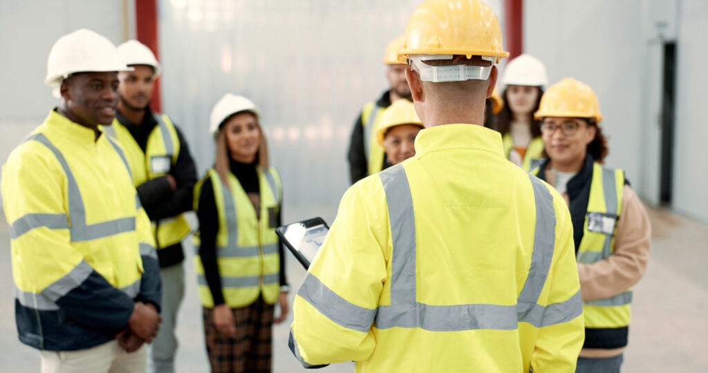 construction crew meeting